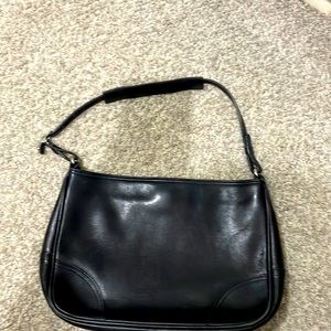 Black leather Coach purse